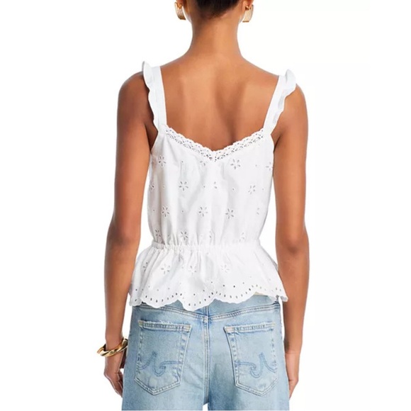 PAIGE Marsa Eyelet Embroidered Top White Size 0 NWT - Picture 6 of 6